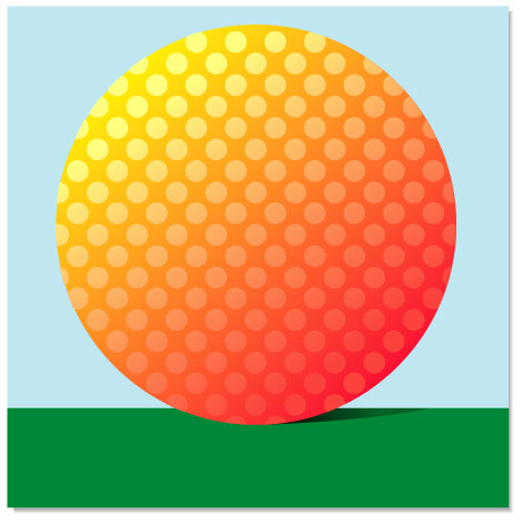 grissemann bilder golfball acryl auf Leinwand